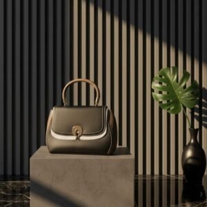 Dark Sage Women’s Structured Top-Handle Handbag